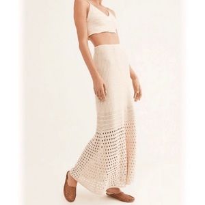 Free People Crochet Maxi Skirt